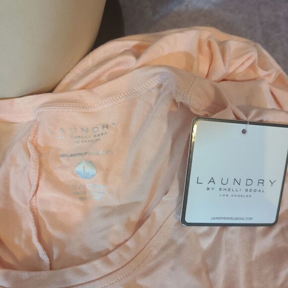 Laundry Pink Twist Back Tank Top Size Large - Picture 4 of 4